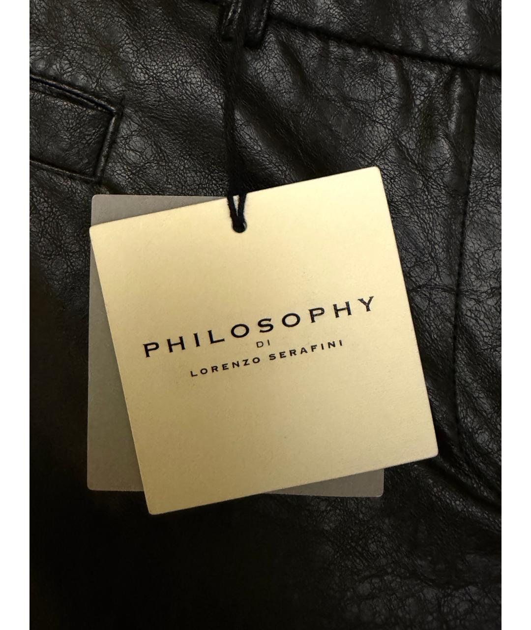 PHILOSOPHY DI LORENZO SERAFINI Черный вискозный костюм с брюками, фото 4