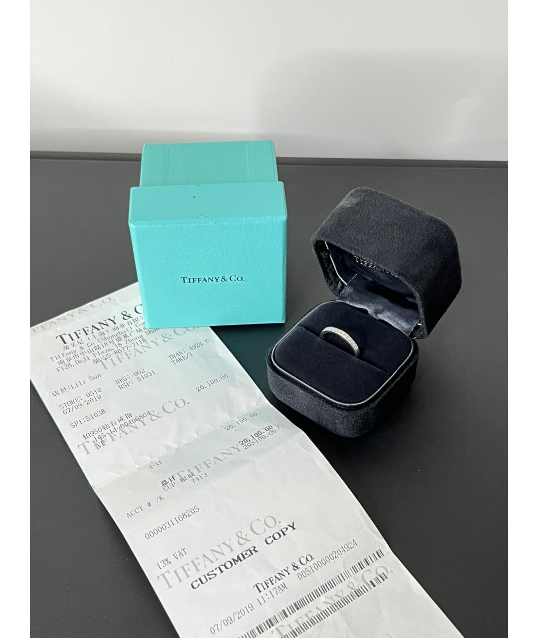TIFFANY&CO Серебряное платиновое кольцо, фото 2