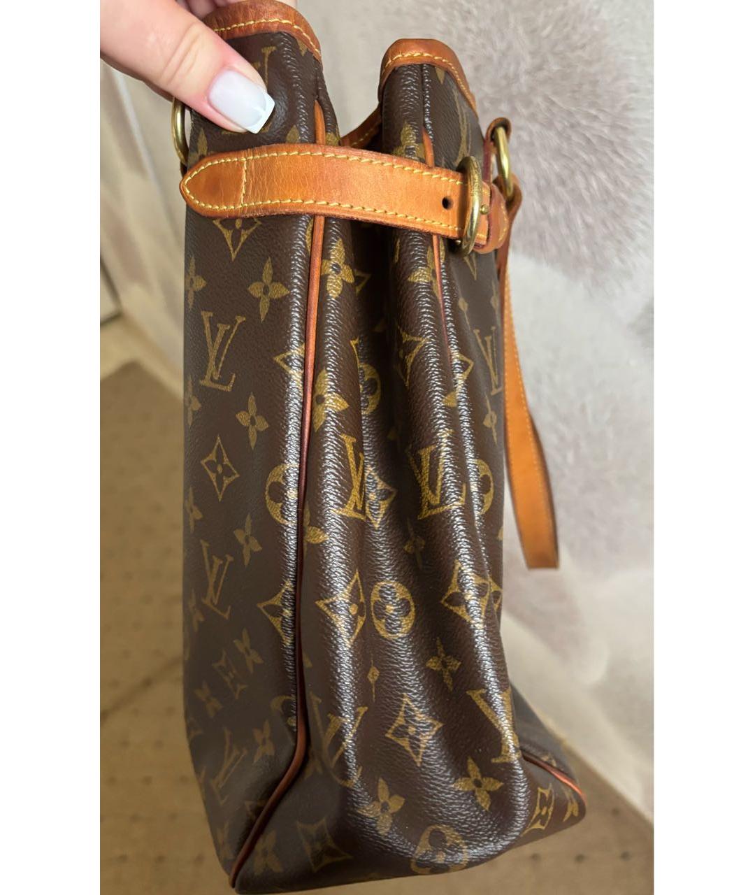 LOUIS VUITTON Коричневая канва сумка с короткими ручками, фото 3