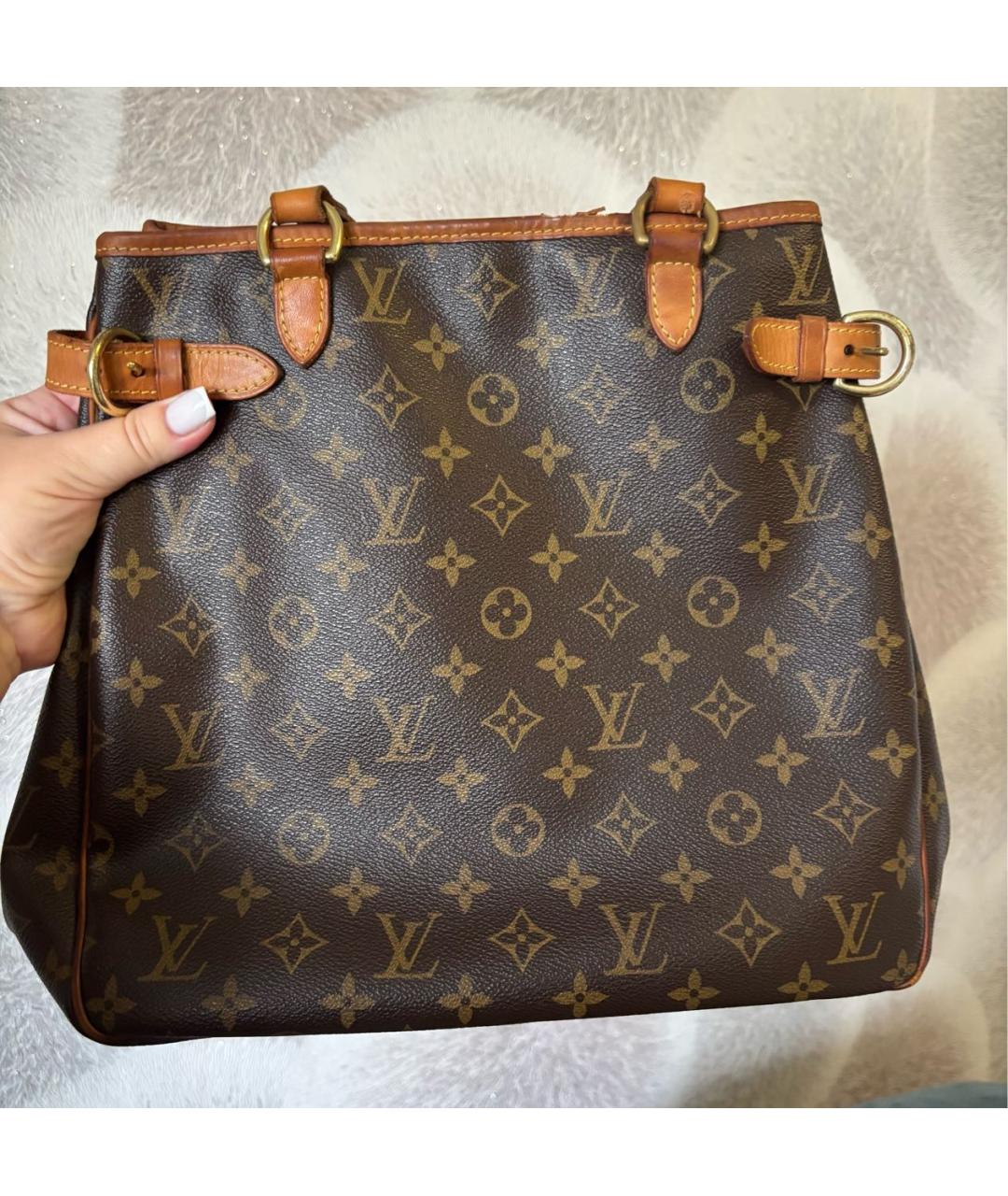 LOUIS VUITTON Коричневая канва сумка с короткими ручками, фото 2