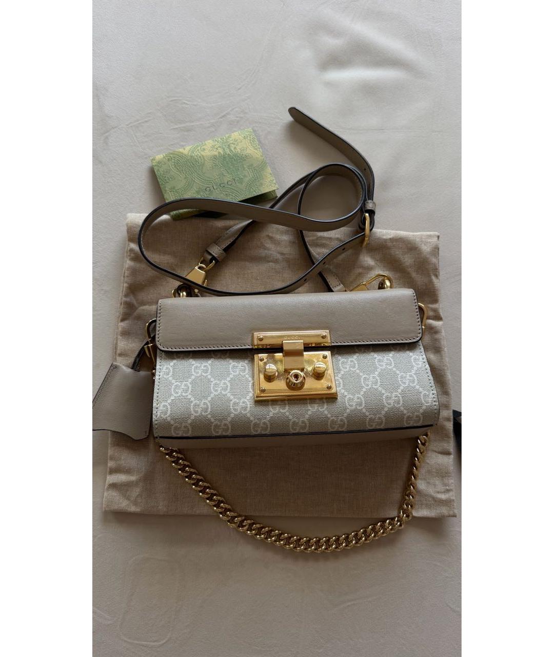 GUCCI Бежевая канва сумка через плечо, фото 4