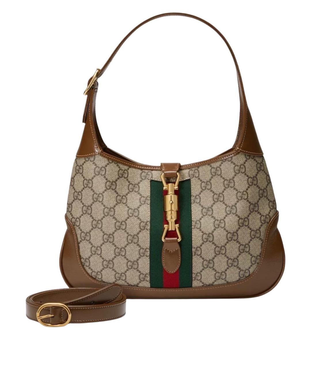 GUCCI Бежевая канва сумка с короткими ручками, фото 1