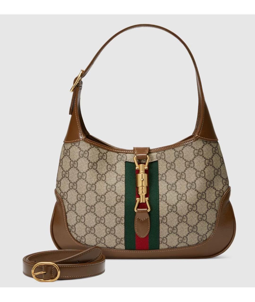 GUCCI Бежевая канва сумка с короткими ручками, фото 9