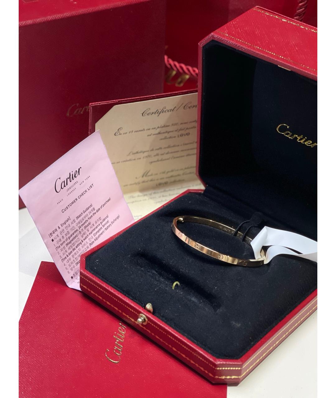 CARTIER Золотой браслет из розового золота, фото 7