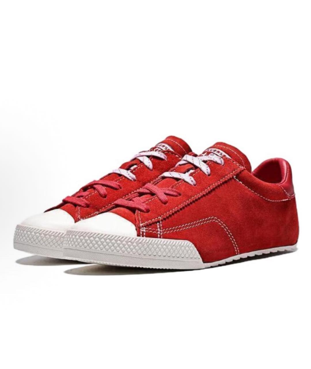 CONVERSE Бордовые кожаные кеды, фото 3