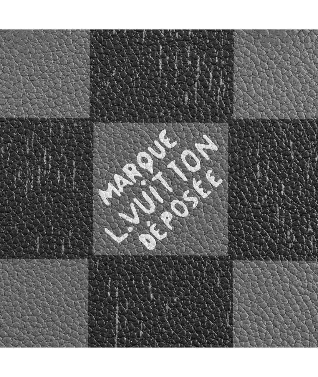 LOUIS VUITTON Антрацитовая кожаная сумка тоут, фото 4