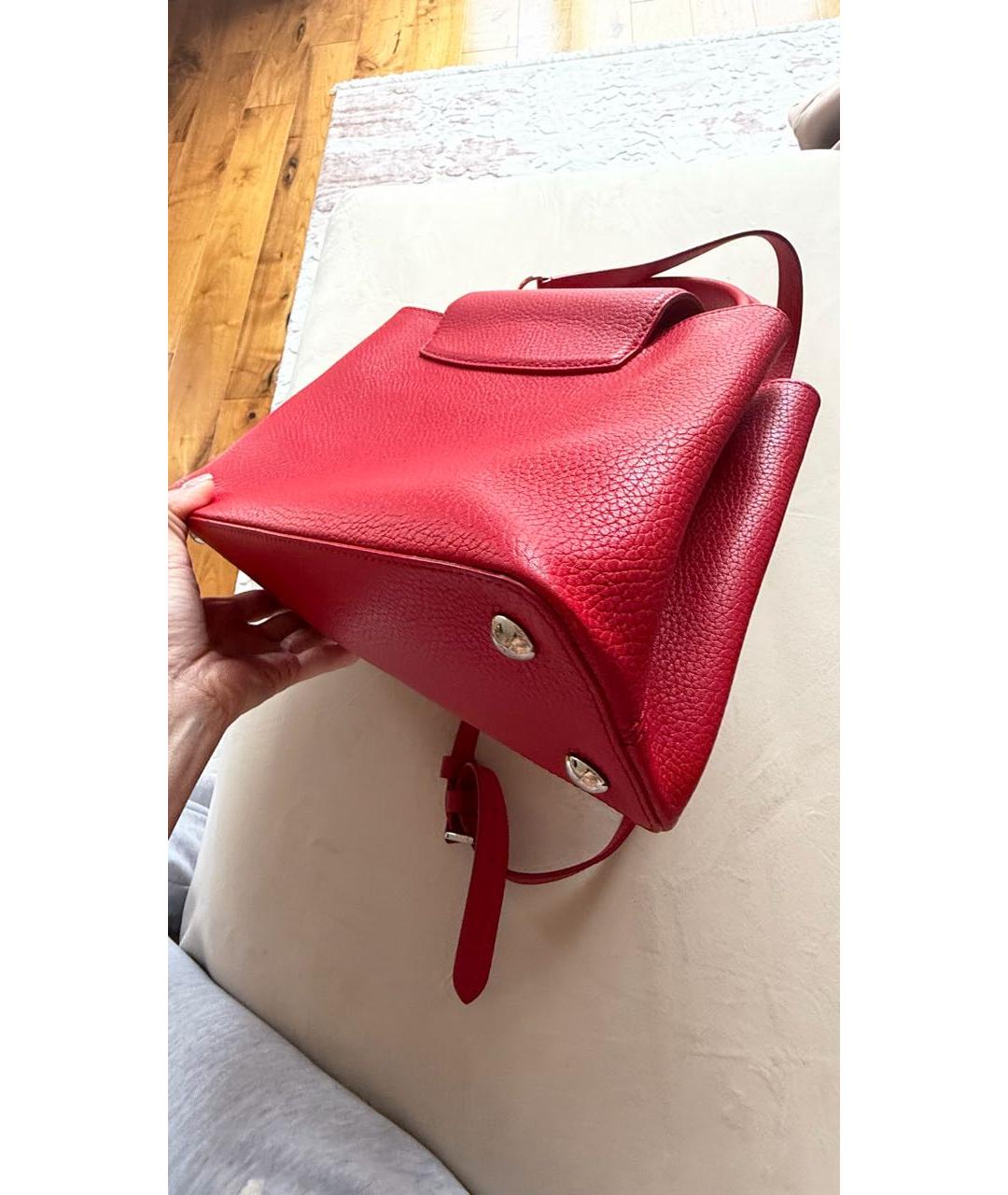 LOUIS VUITTON Красная кожаная сумка с короткими ручками, фото 2