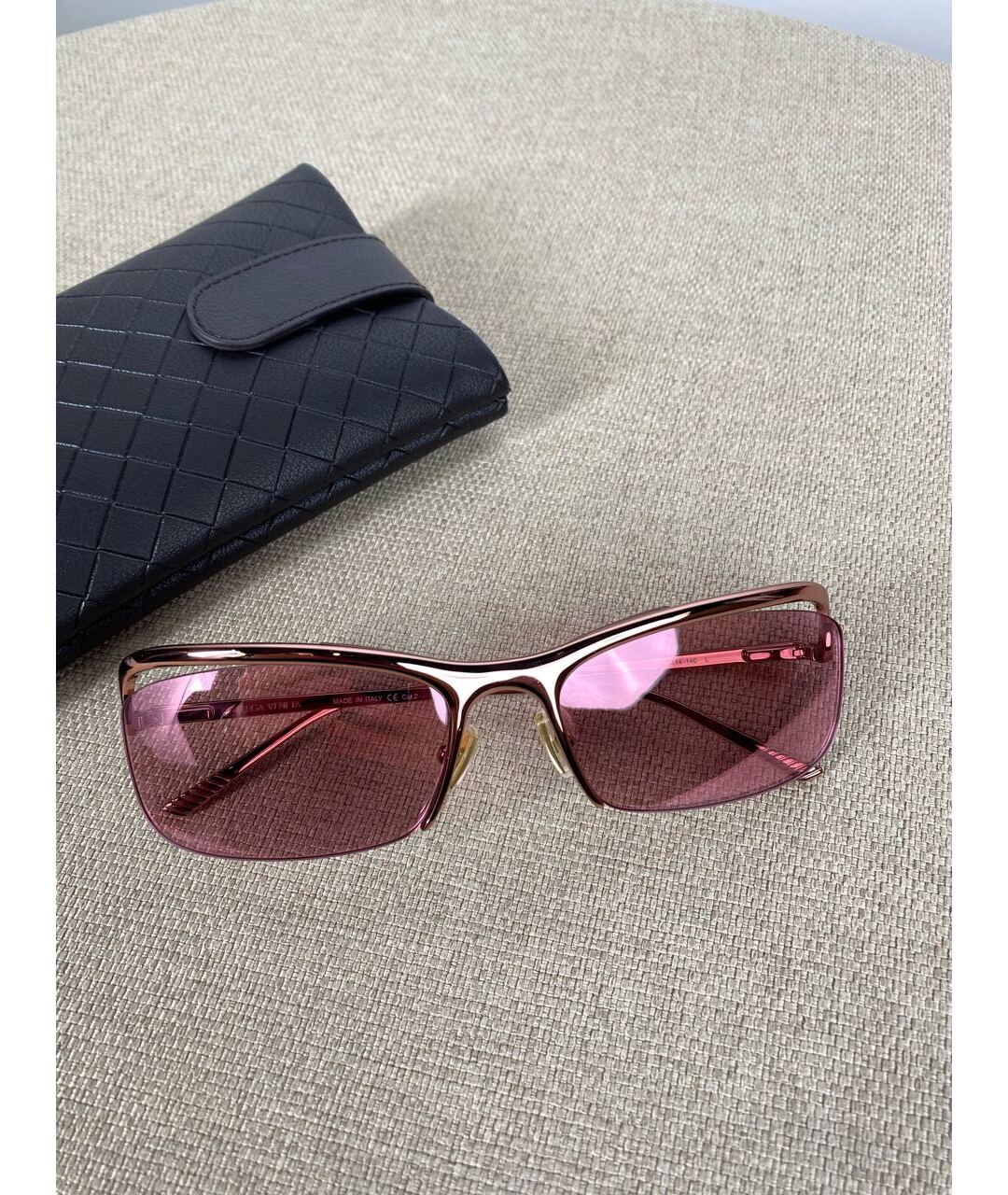 BOTTEGA VENETA Розовые солнцезащитные очки, фото 7