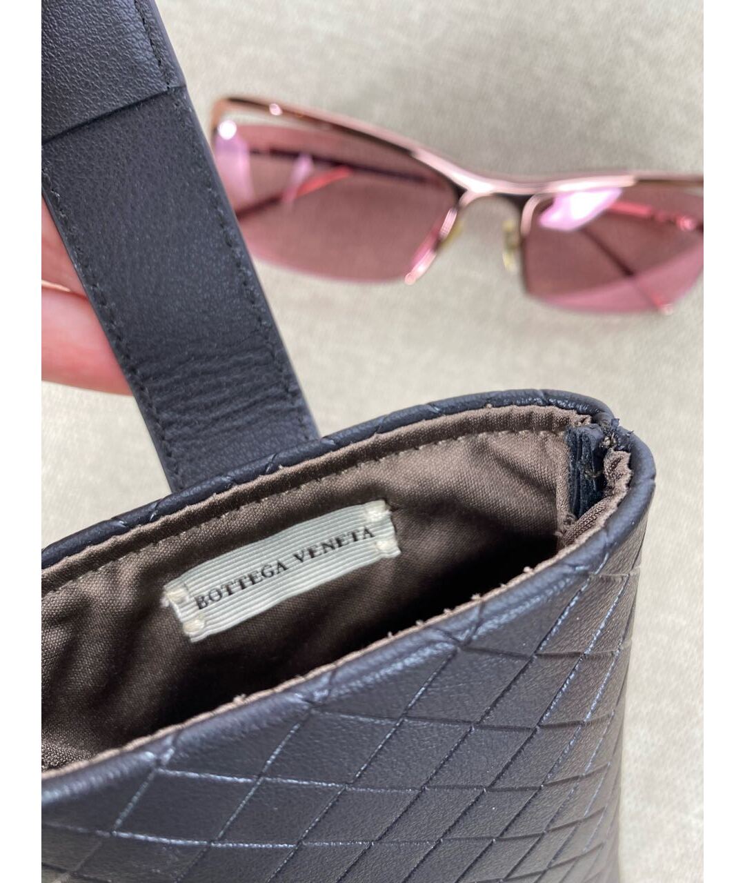 BOTTEGA VENETA Розовые солнцезащитные очки, фото 6