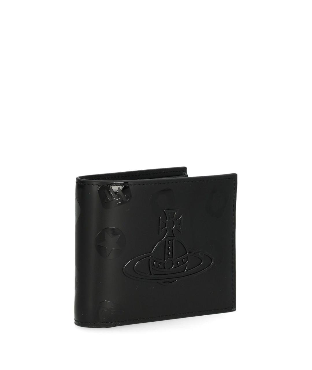 VIVIENNE WESTWOOD Черный кожаный кошелек, фото 2