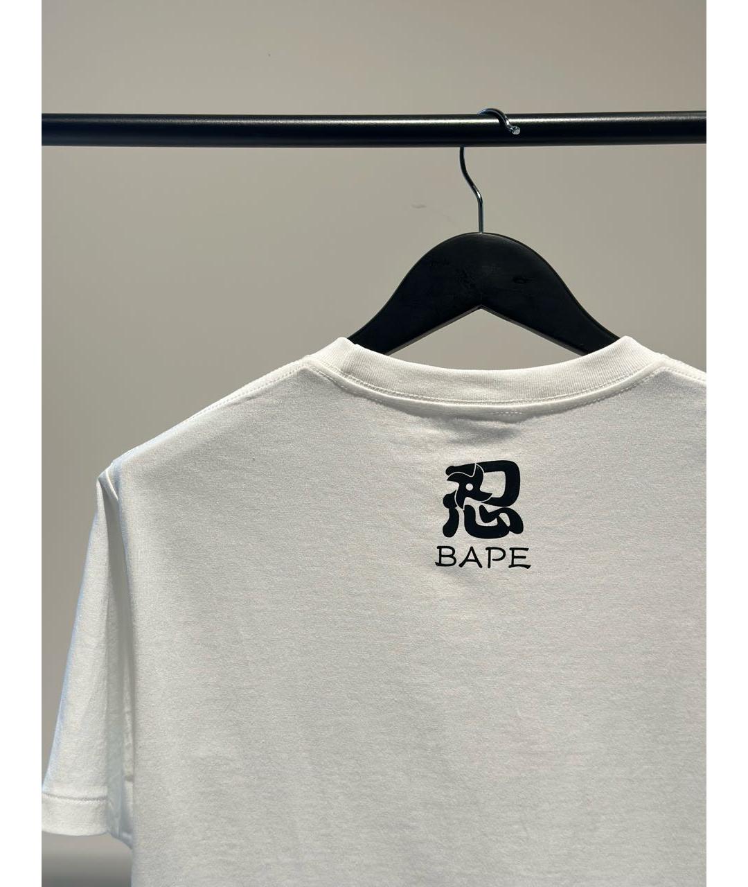 BAPE Белая хлопковая футболка, фото 2