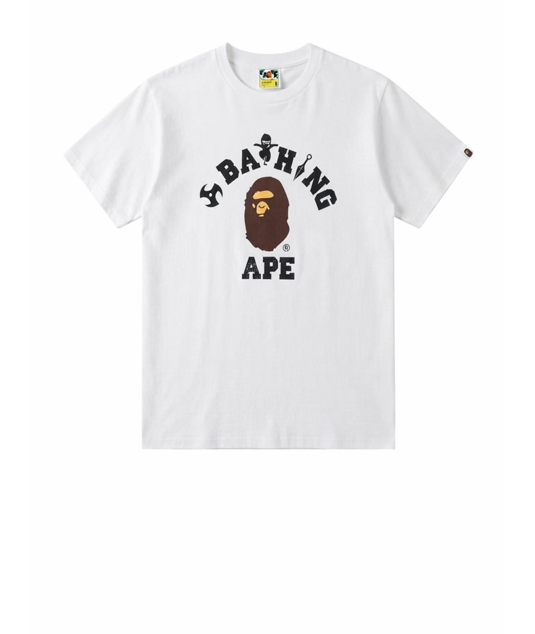 BAPE Белая хлопковая футболка, фото 1