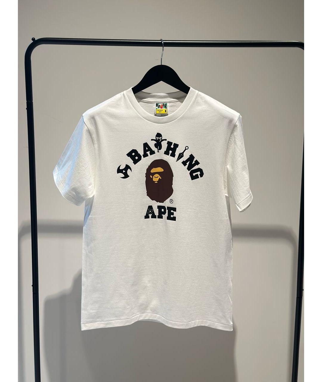 BAPE Белая хлопковая футболка, фото 6