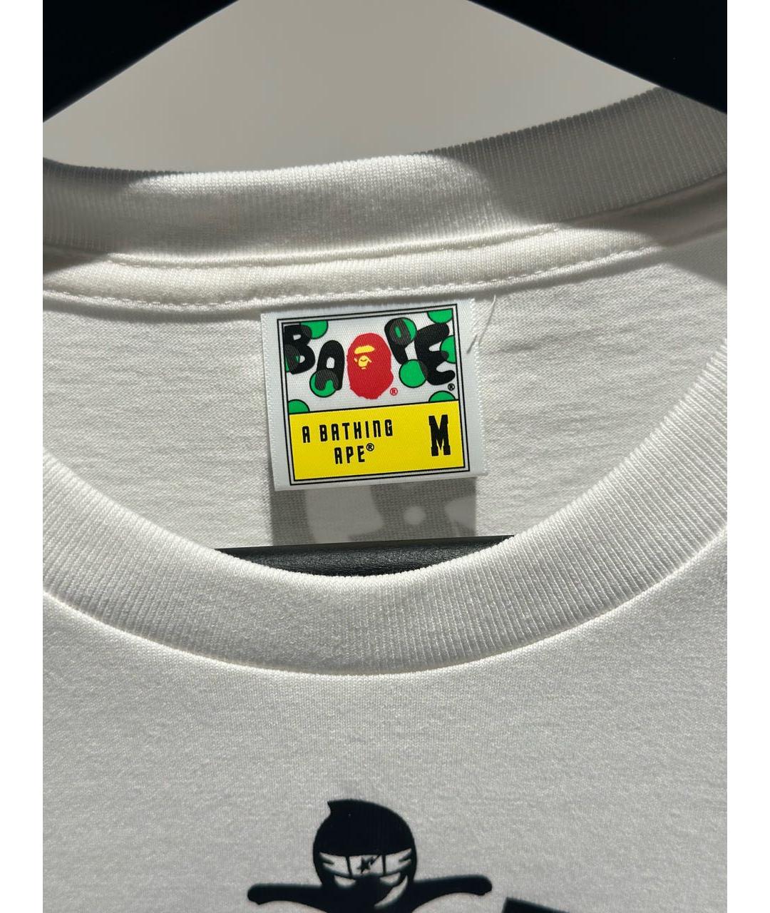 BAPE Белая хлопковая футболка, фото 4