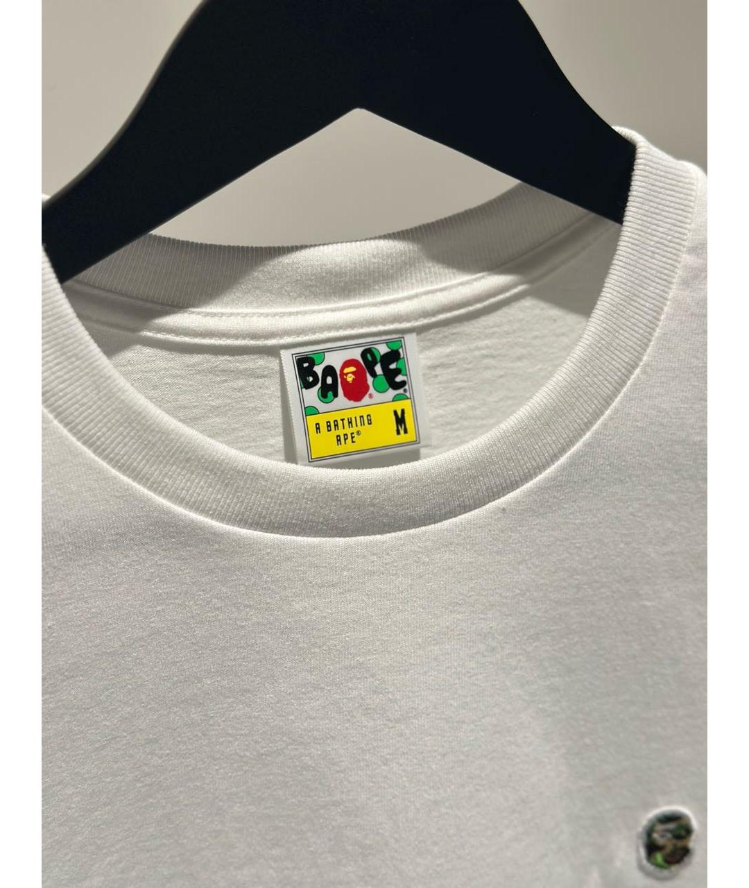 BAPE Белая хлопковая футболка, фото 4