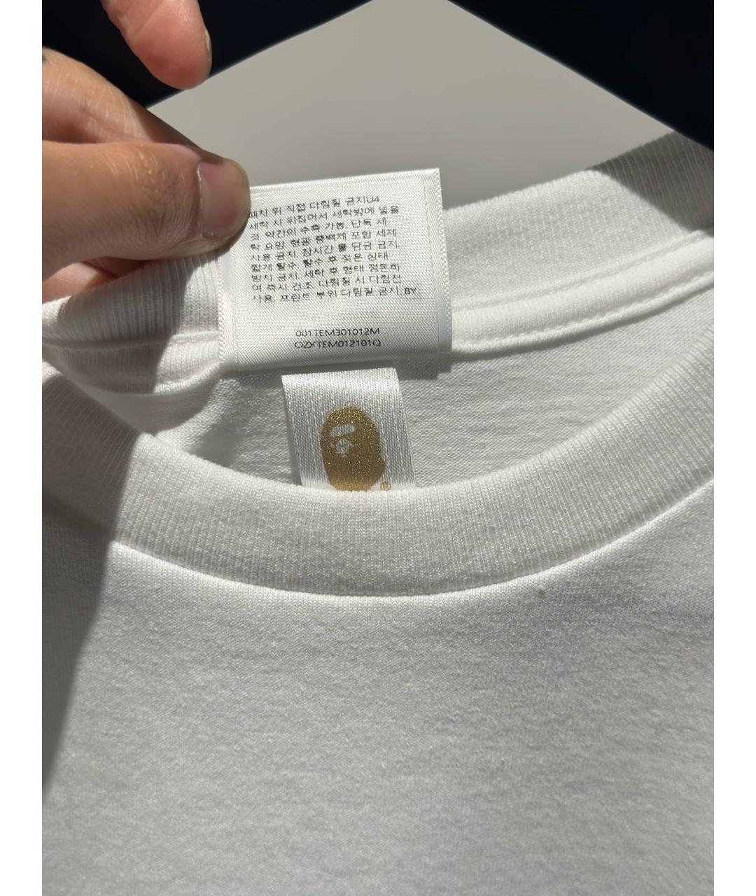 BAPE Белая хлопковая футболка, фото 5