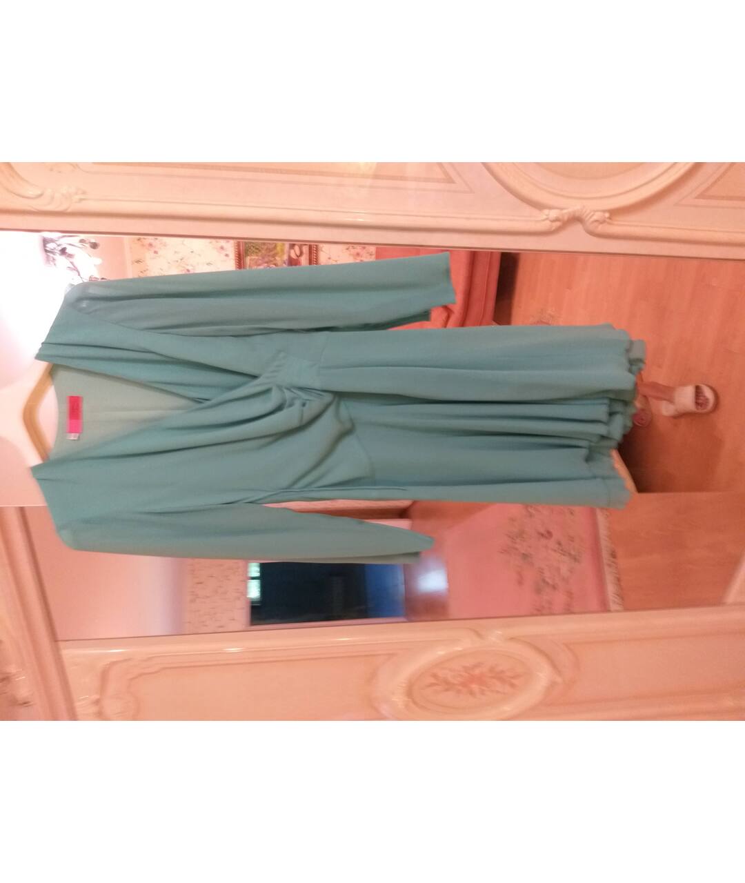EMANUEL UNGARO Салатовыое шелковое коктейльное платье, фото 4