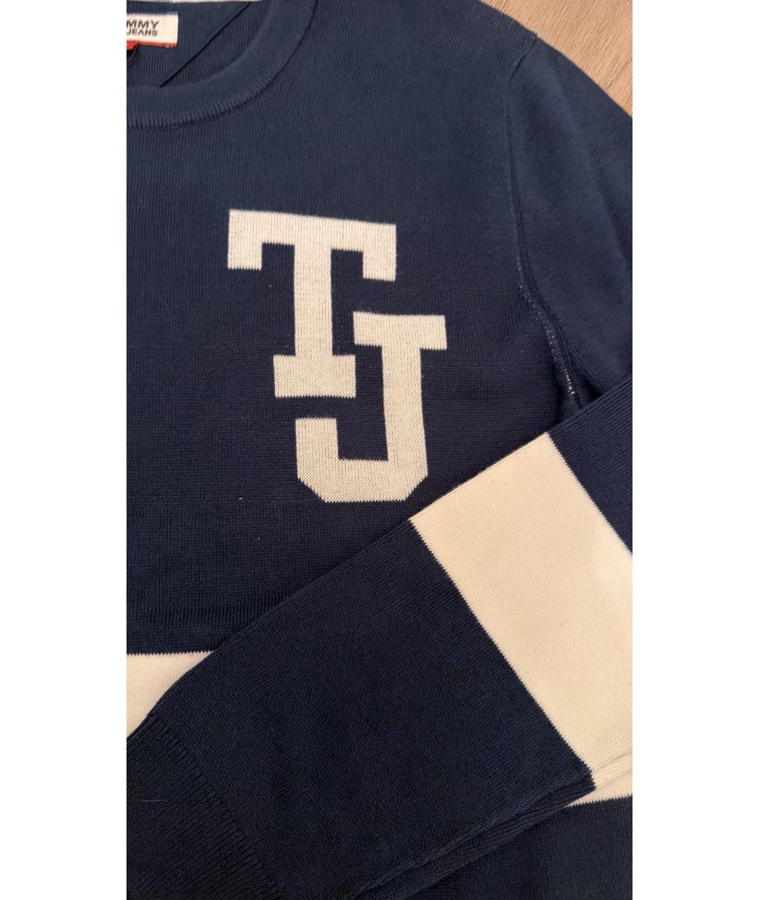 TOMMY HILFIGER Темно-синий хлопковый джемпер / свитер, фото 4