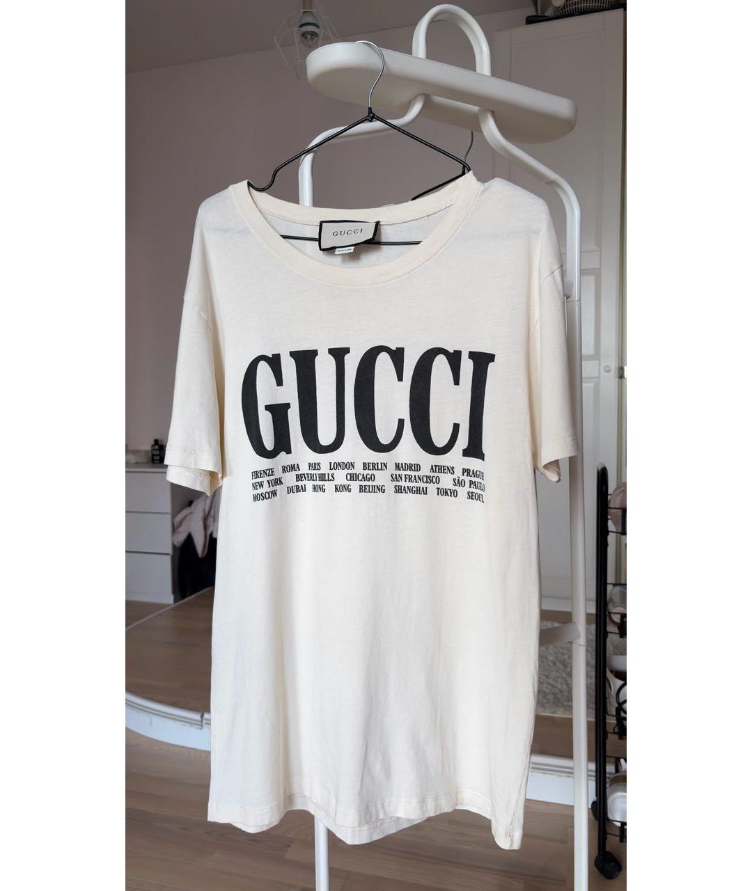 GUCCI Бежевая футболка, фото 5