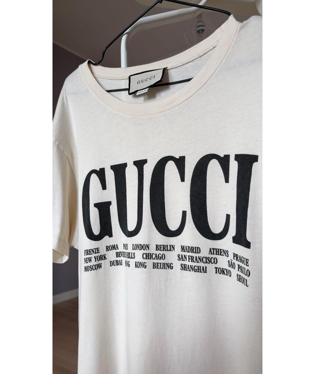 GUCCI Бежевая футболка, фото 3