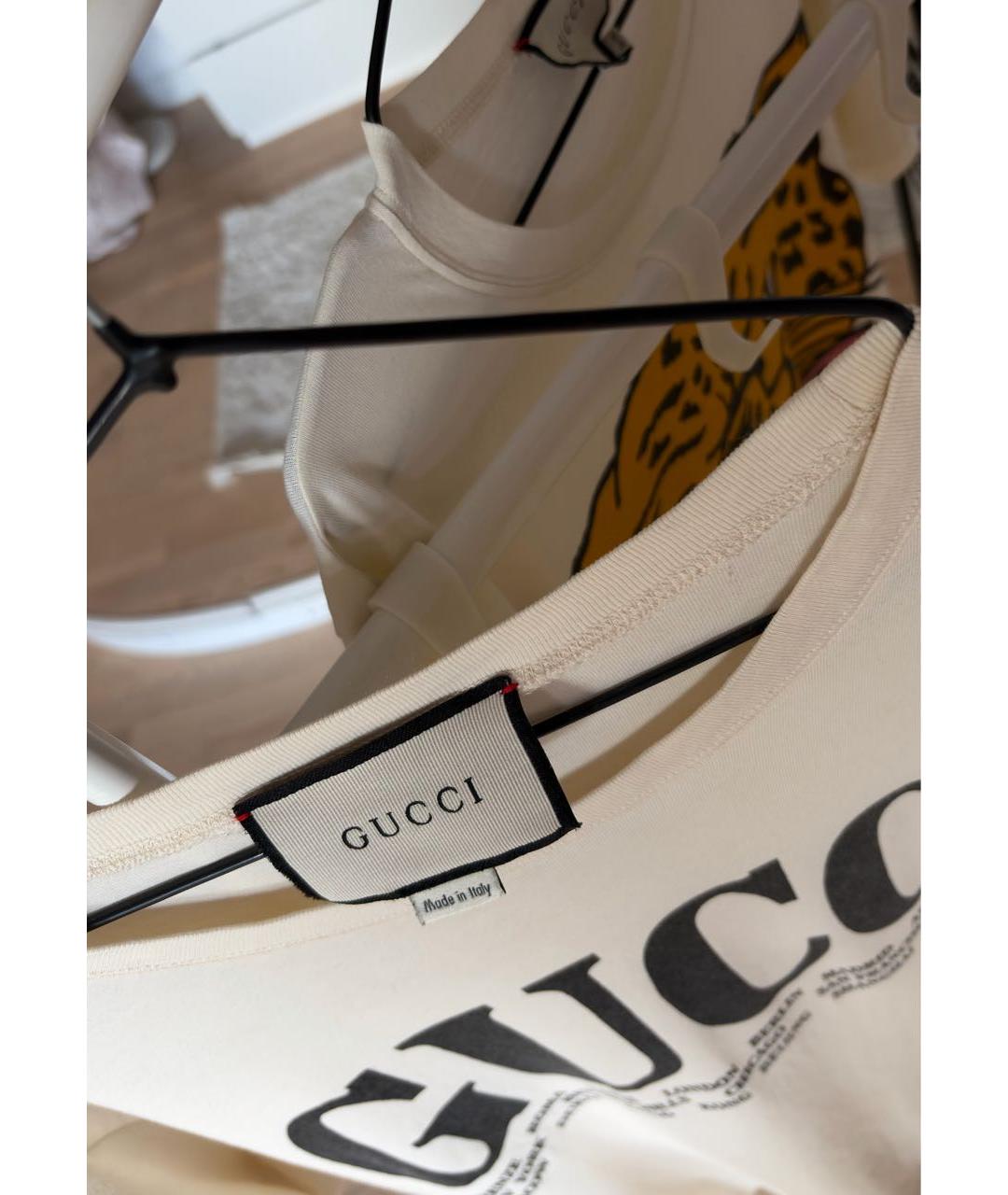 GUCCI Бежевая футболка, фото 4