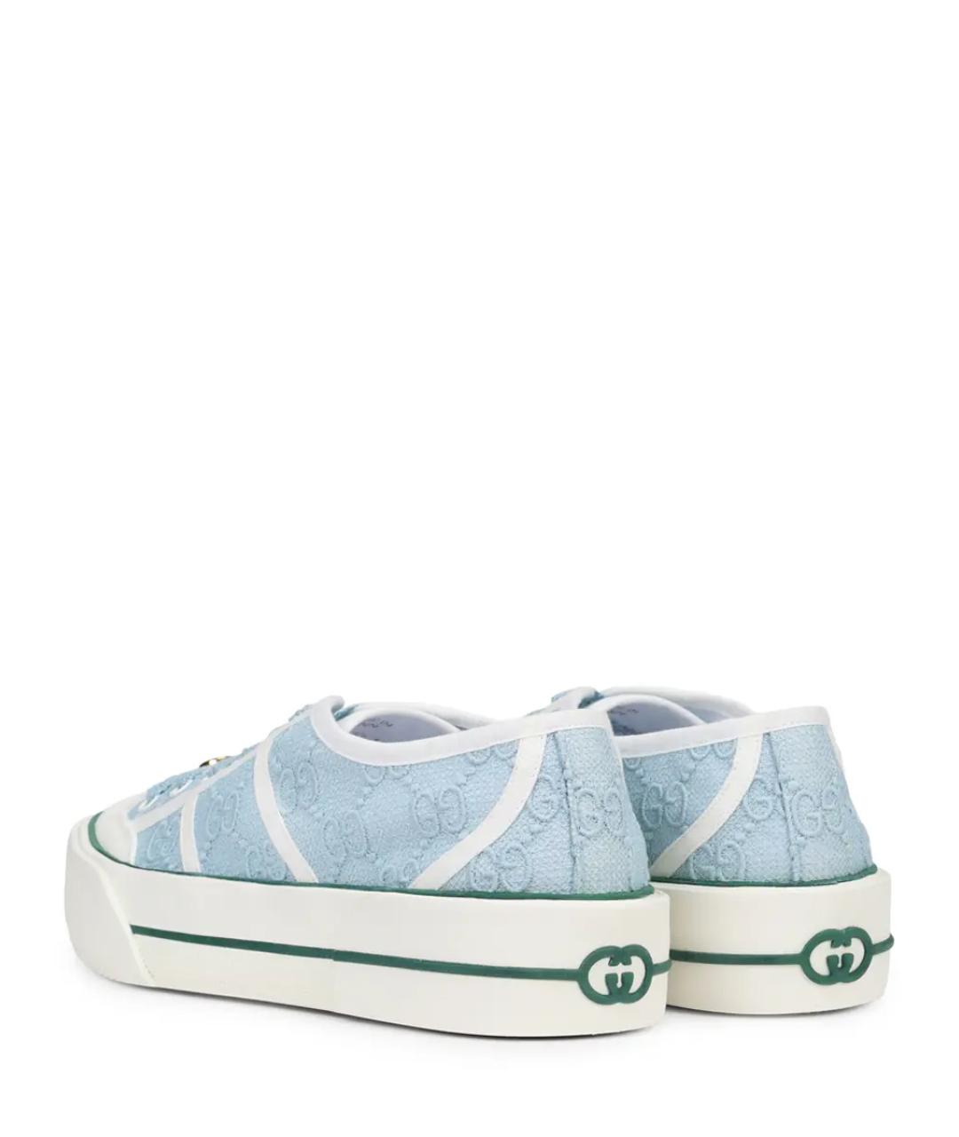 GUCCI Голубые кеды, фото 4