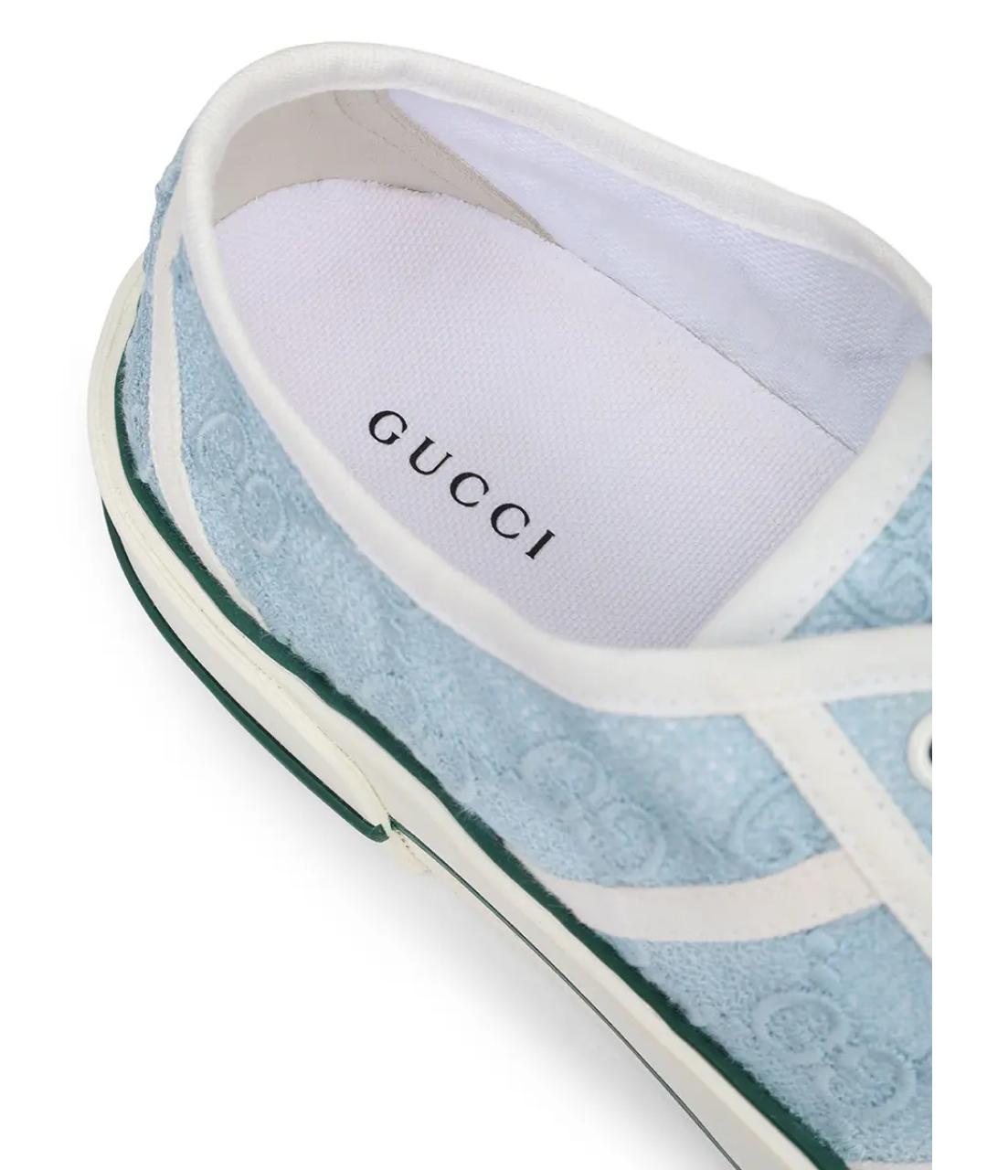 GUCCI Голубые кеды, фото 6