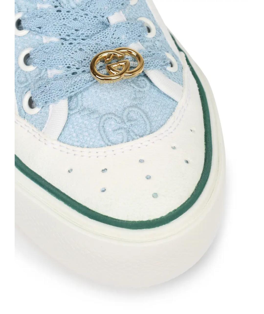 GUCCI Голубые кеды, фото 5