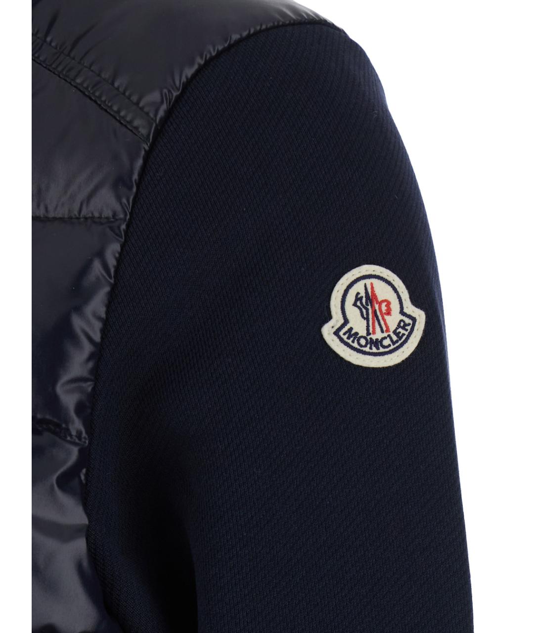 MONCLER Темно-синий полиамидовый кардиган, фото 3