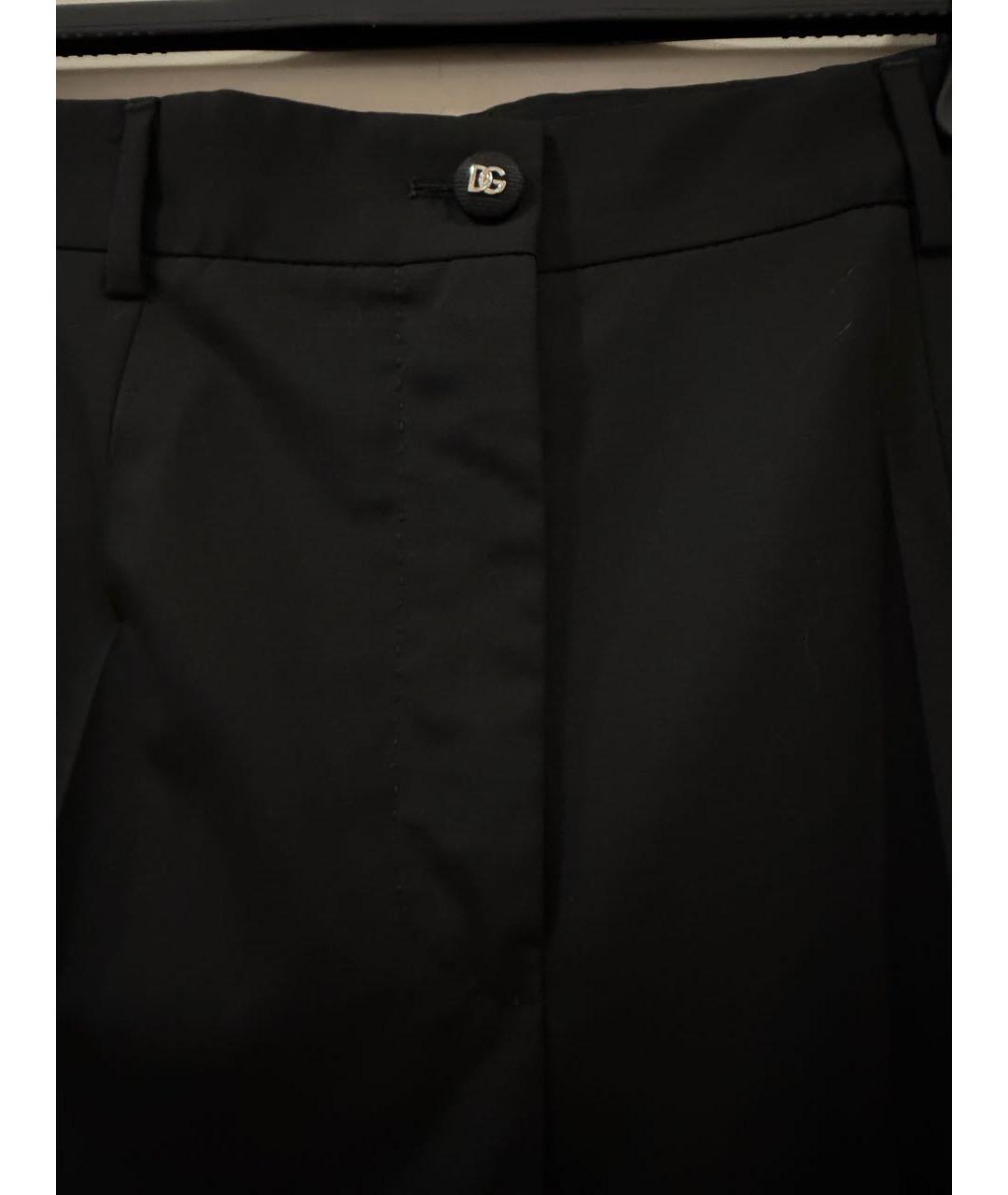 DOLCE&GABBANA Черные шерстяные брюки узкие, фото 2