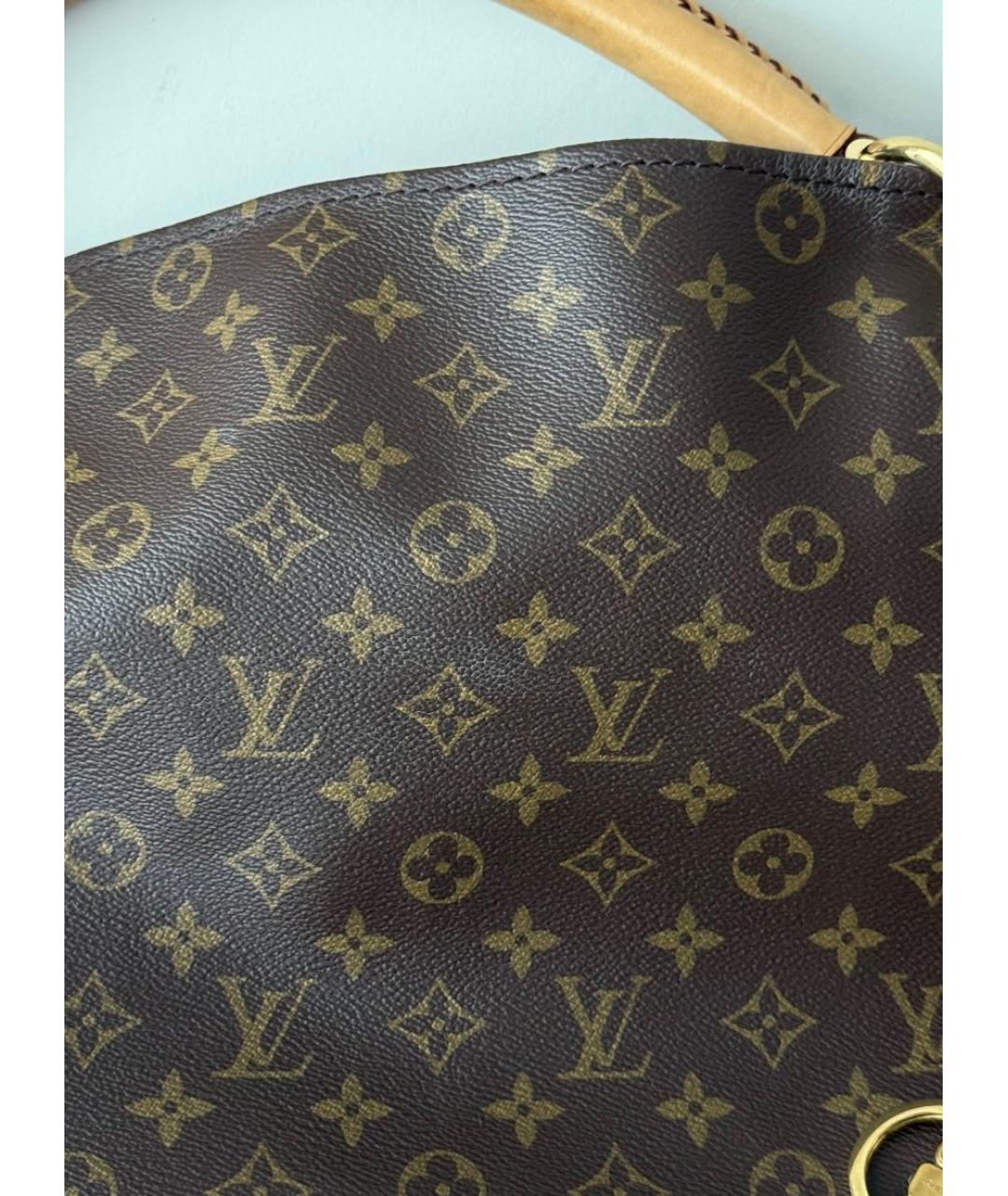 LOUIS VUITTON Коричневая канва сумка через плечо, фото 3