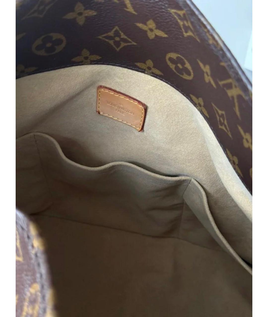 LOUIS VUITTON Коричневая канва сумка через плечо, фото 4