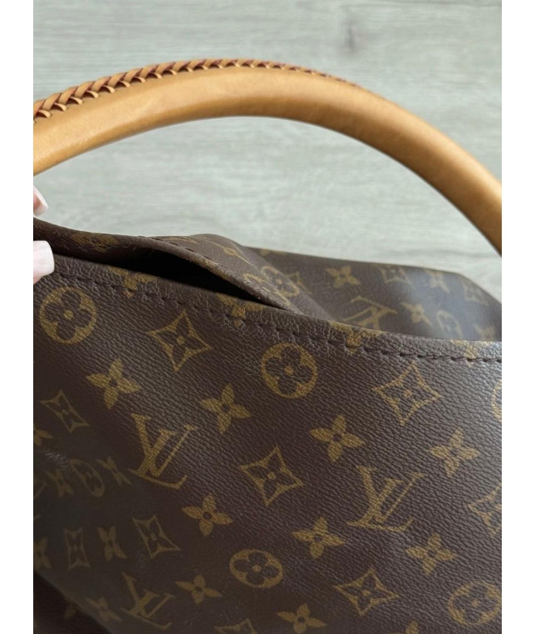 LOUIS VUITTON Коричневая канва сумка через плечо, фото 7