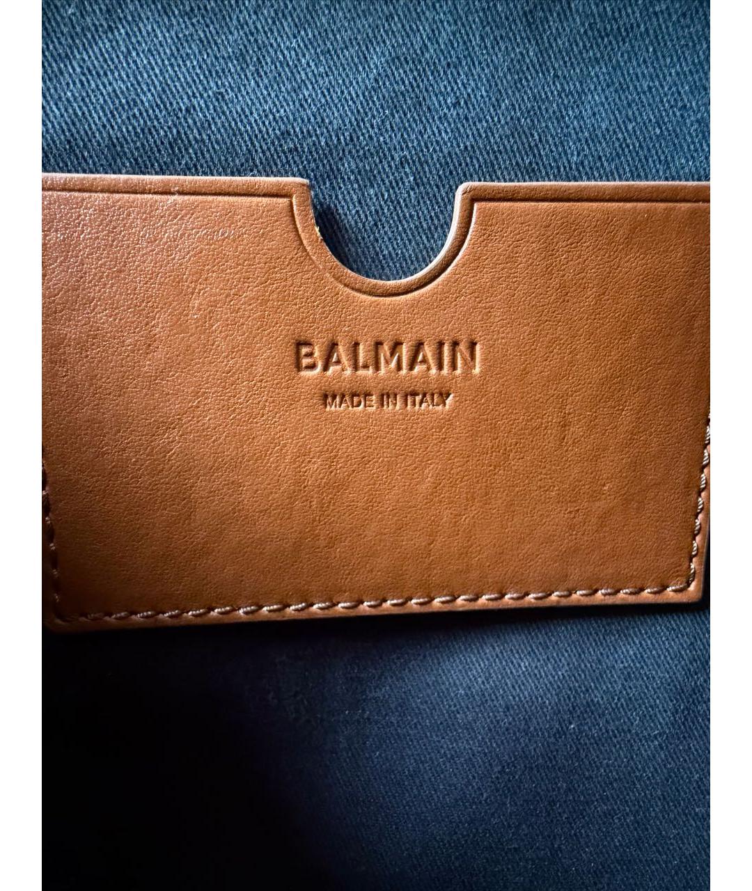 BALMAIN Коричневая канва сумка тоут, фото 4