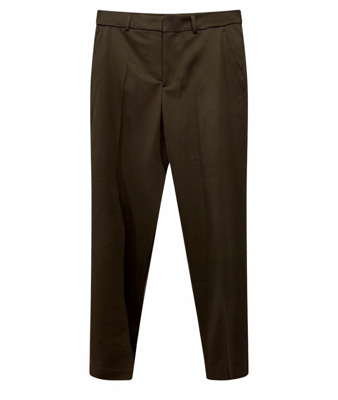 KITON Коричневые шерстяные брюки узкие, фото 1