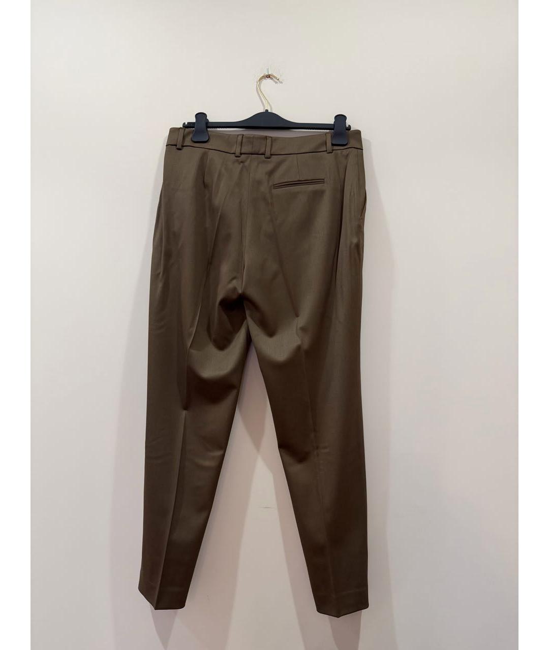 KITON Коричневые шерстяные брюки узкие, фото 3