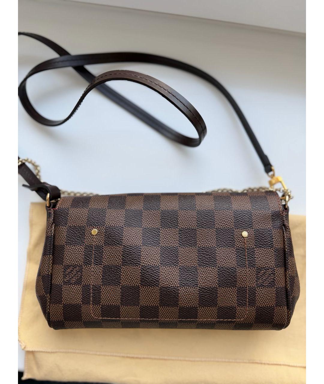 LOUIS VUITTON Коричневая канва сумка через плечо, фото 2