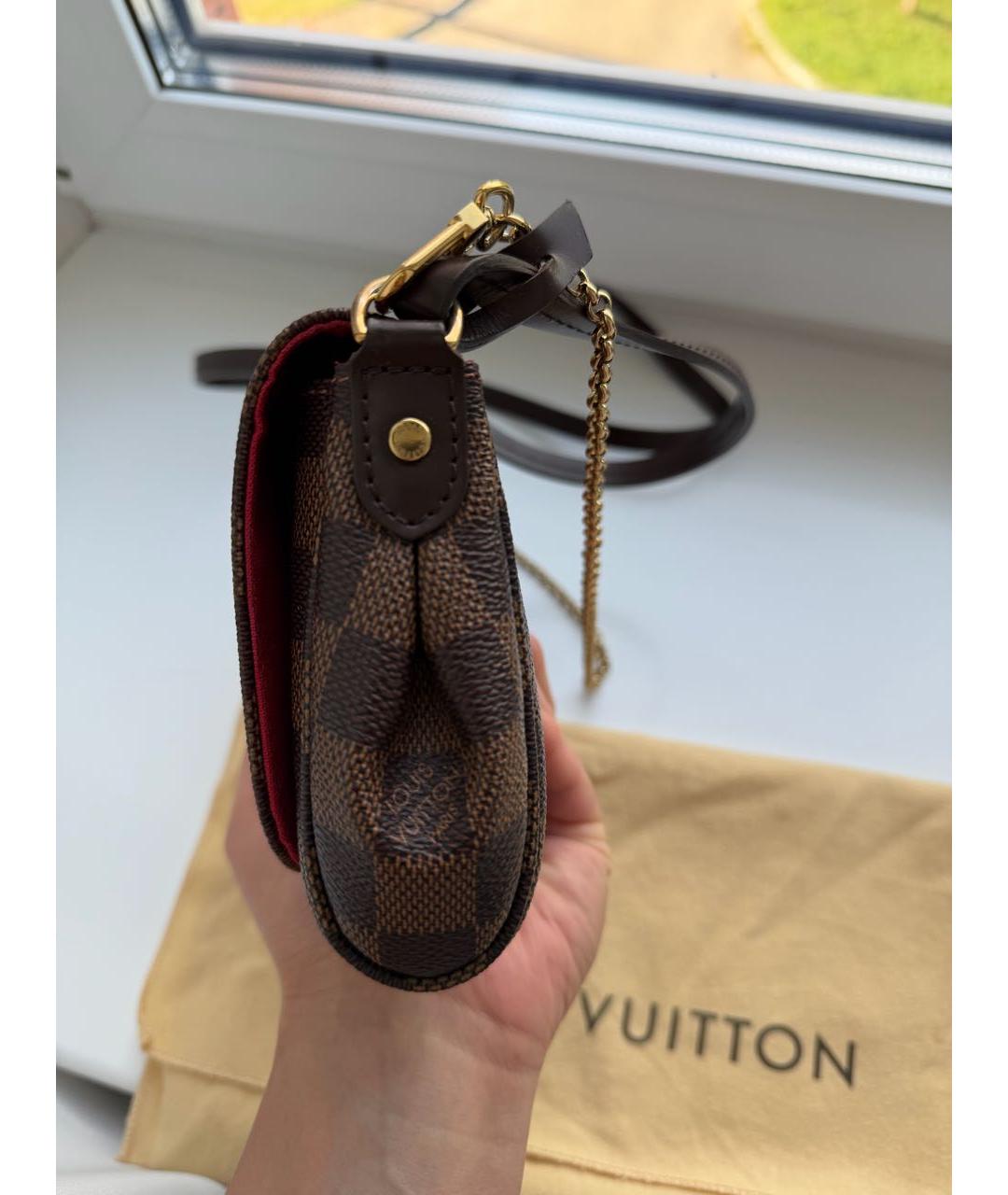 LOUIS VUITTON Коричневая канва сумка через плечо, фото 4