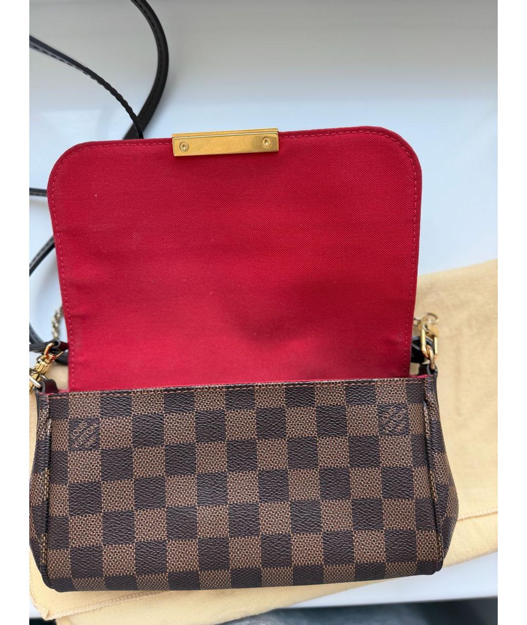 LOUIS VUITTON Коричневая канва сумка через плечо, фото 3