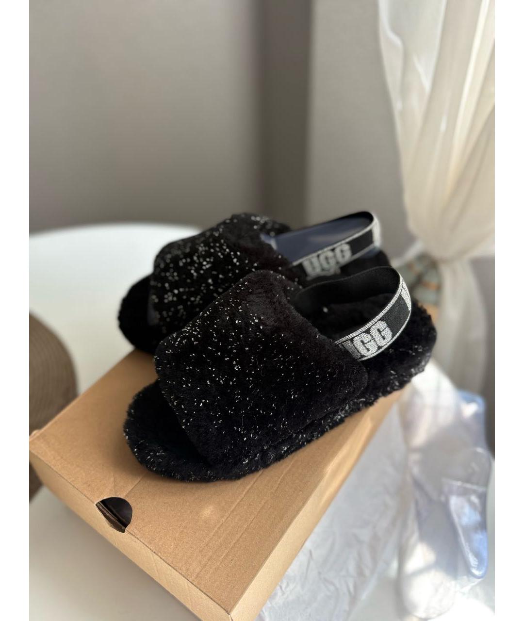 UGG Черные босоножки, фото 5