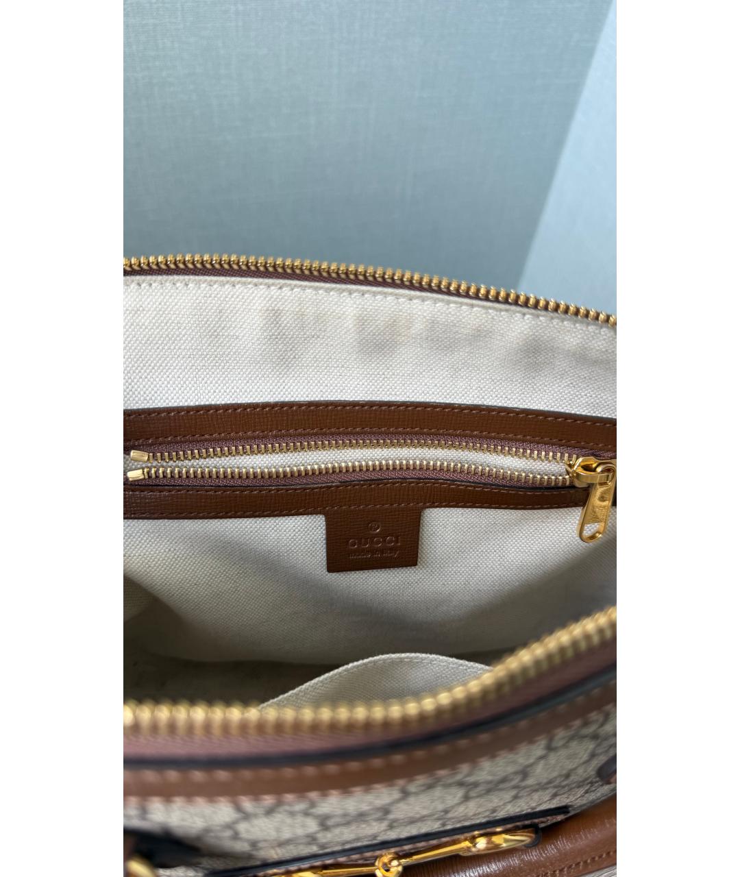 GUCCI Коричневая канва сумка через плечо, фото 3