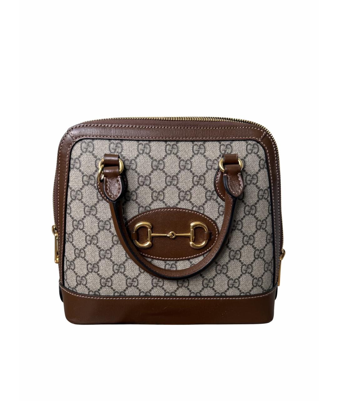 GUCCI Коричневая канва сумка через плечо, фото 1