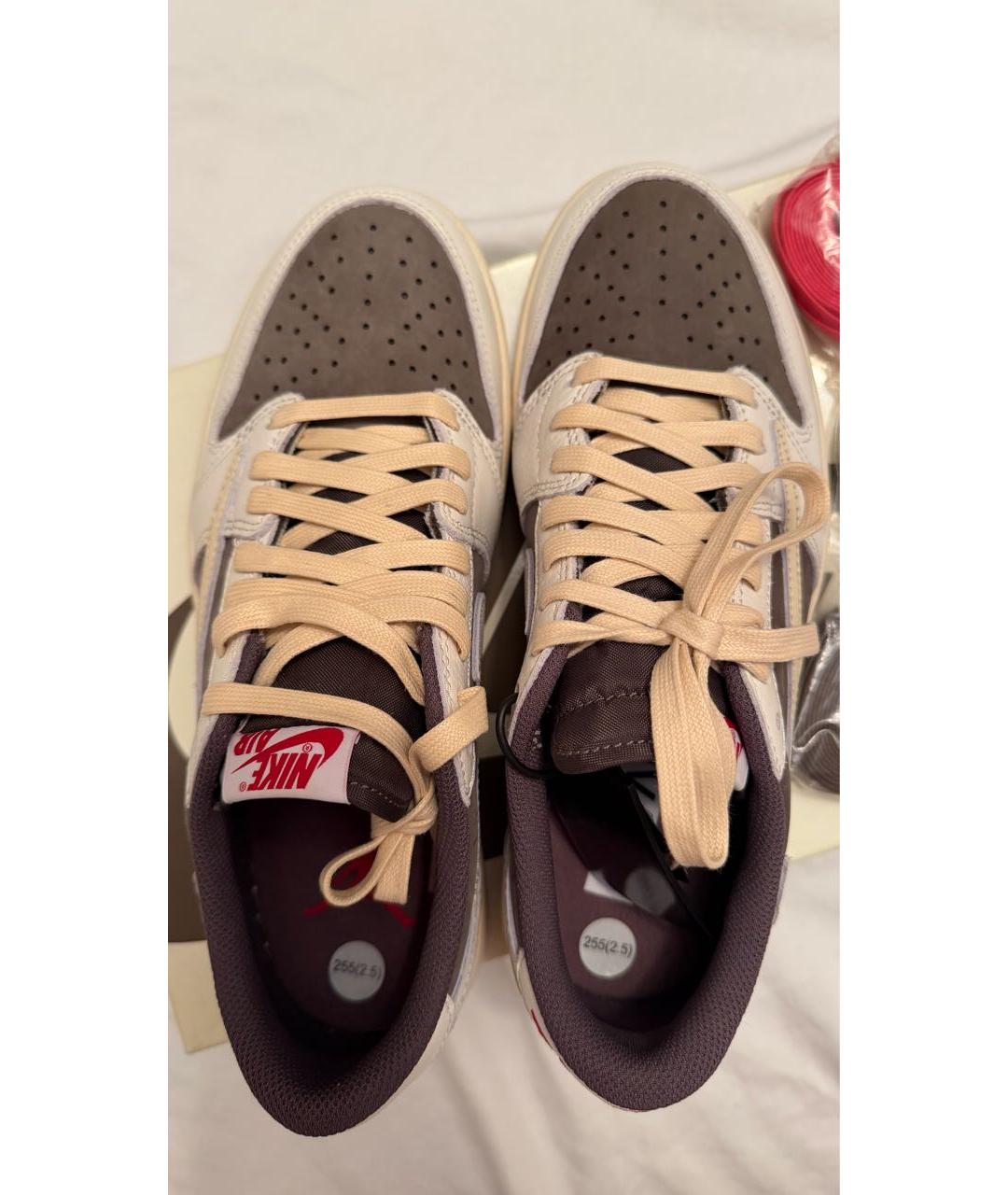 CACTUS JACK BY TRAVIS SCOTT Коричневые кожаные кроссовки, фото 3