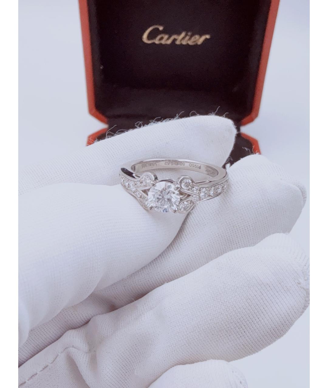 CARTIER Серебряное платиновое кольцо, фото 4