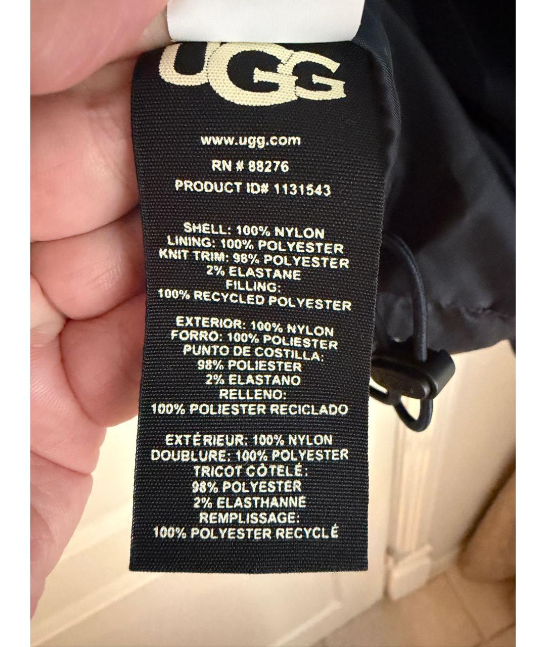 UGG Черная нейлоновая куртка, фото 8