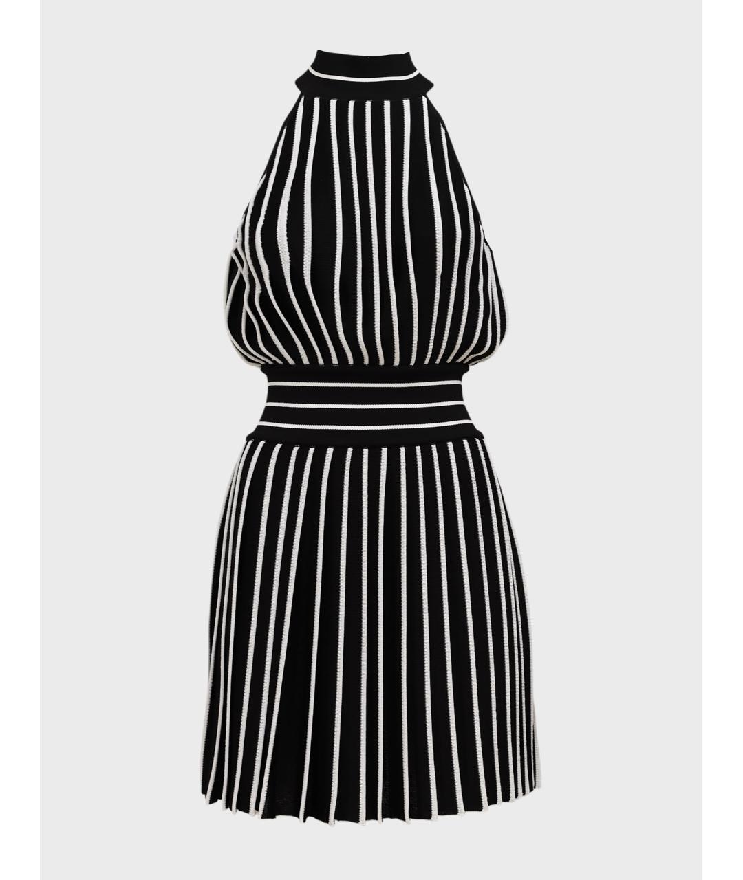 BALMAIN Черное вискозное повседневное платье, фото 4