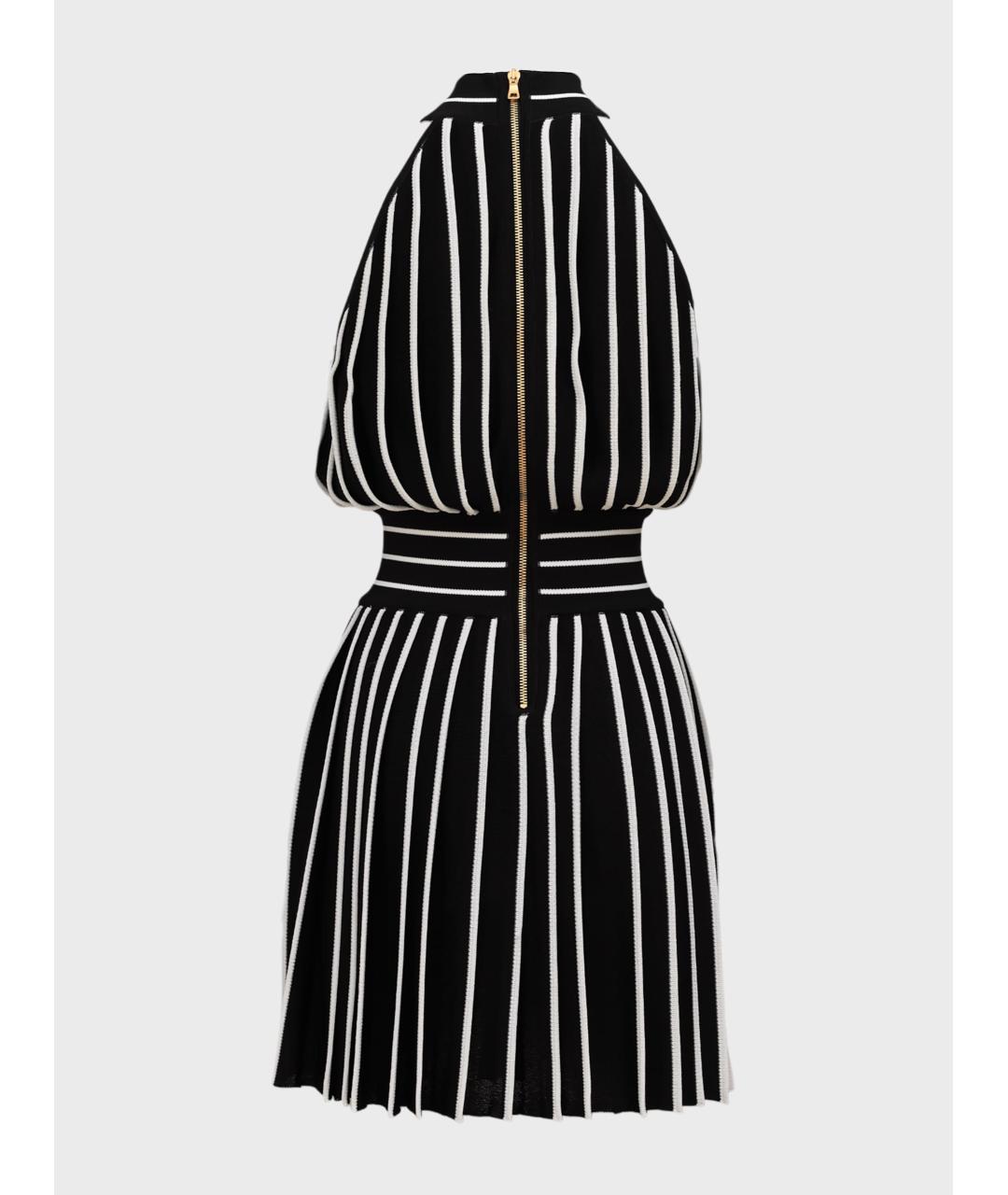 BALMAIN Черное вискозное повседневное платье, фото 2