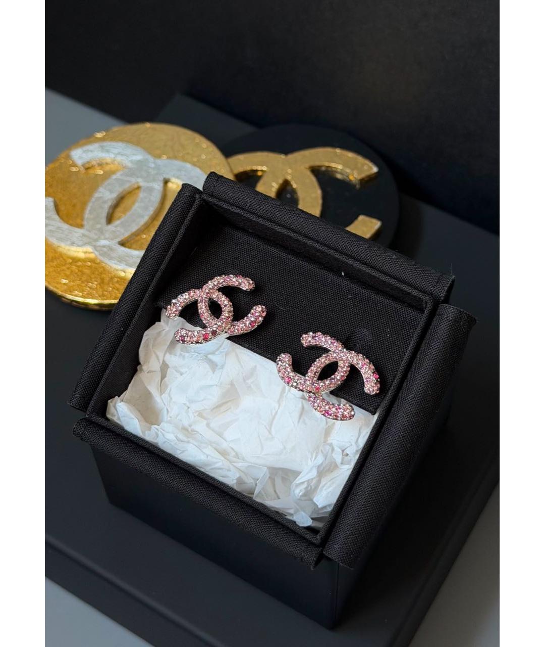 CHANEL Розовые клипсы, фото 2
