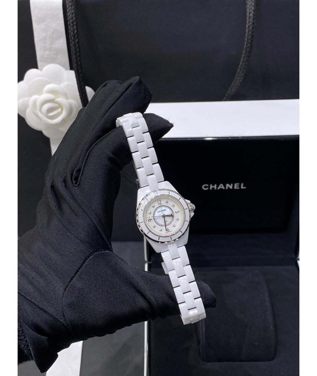 CHANEL Белые керамические часы, фото 10