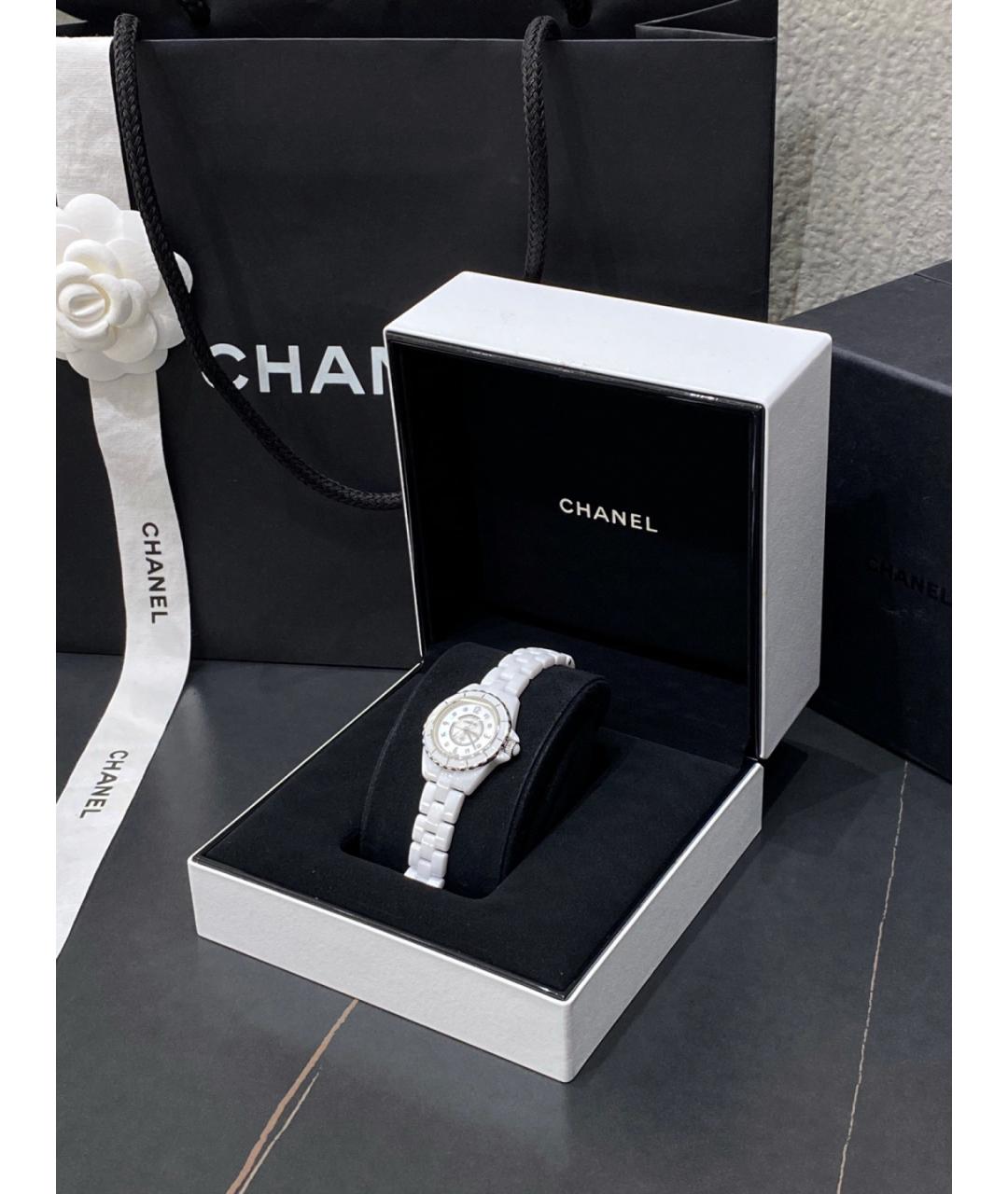 CHANEL Белые керамические часы, фото 4